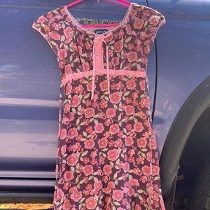 Kid Pink Floral Dress